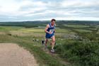 Michael Barker finishing in the Penshaw Hill Race.